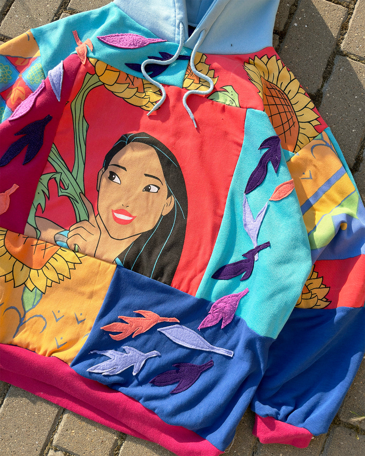 'COLORS OF THE WIND' PATCHWORK HOODIE (XL)