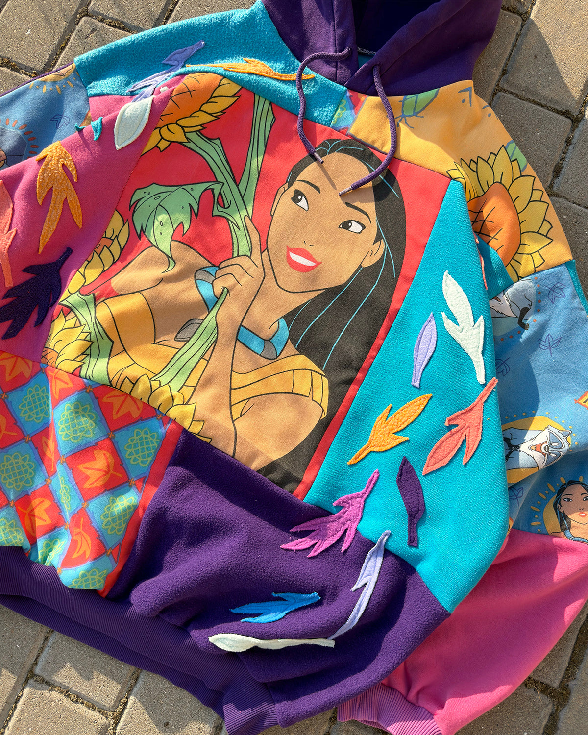 'COLORS OF THE WIND' PATCHWORK HOODIE (XXL)