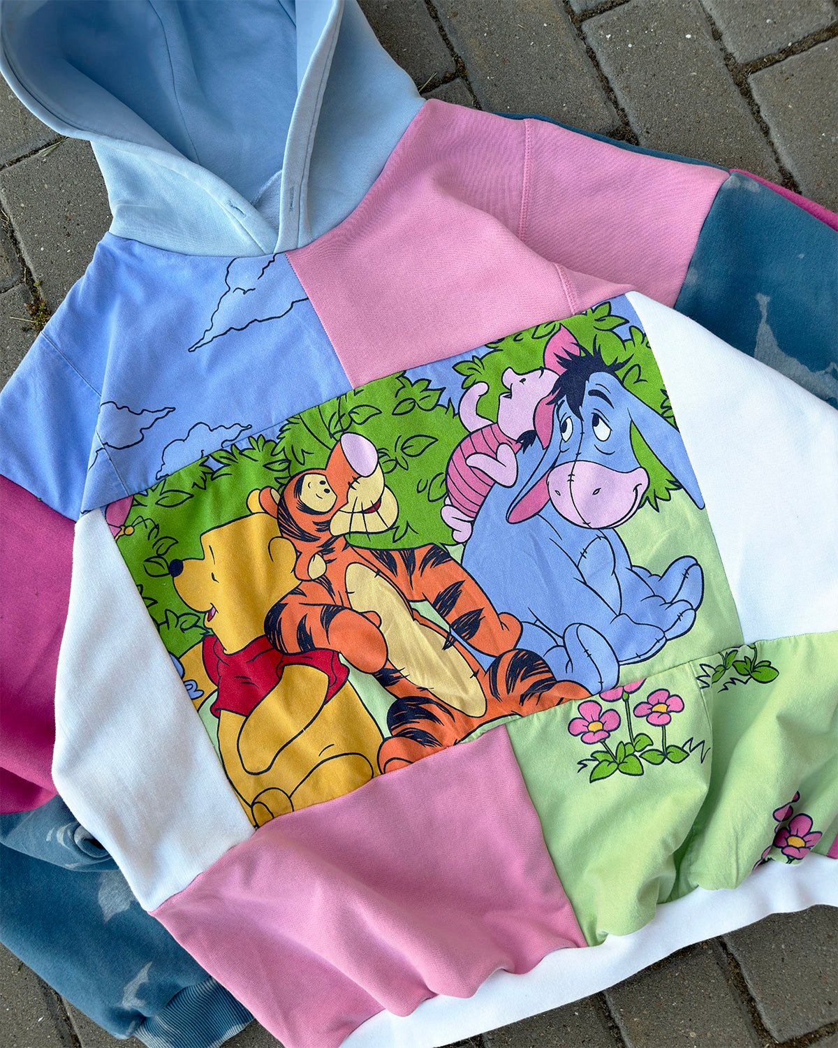 'FRIENDS FOREVER' PATCHWORK HOODIE (XL)