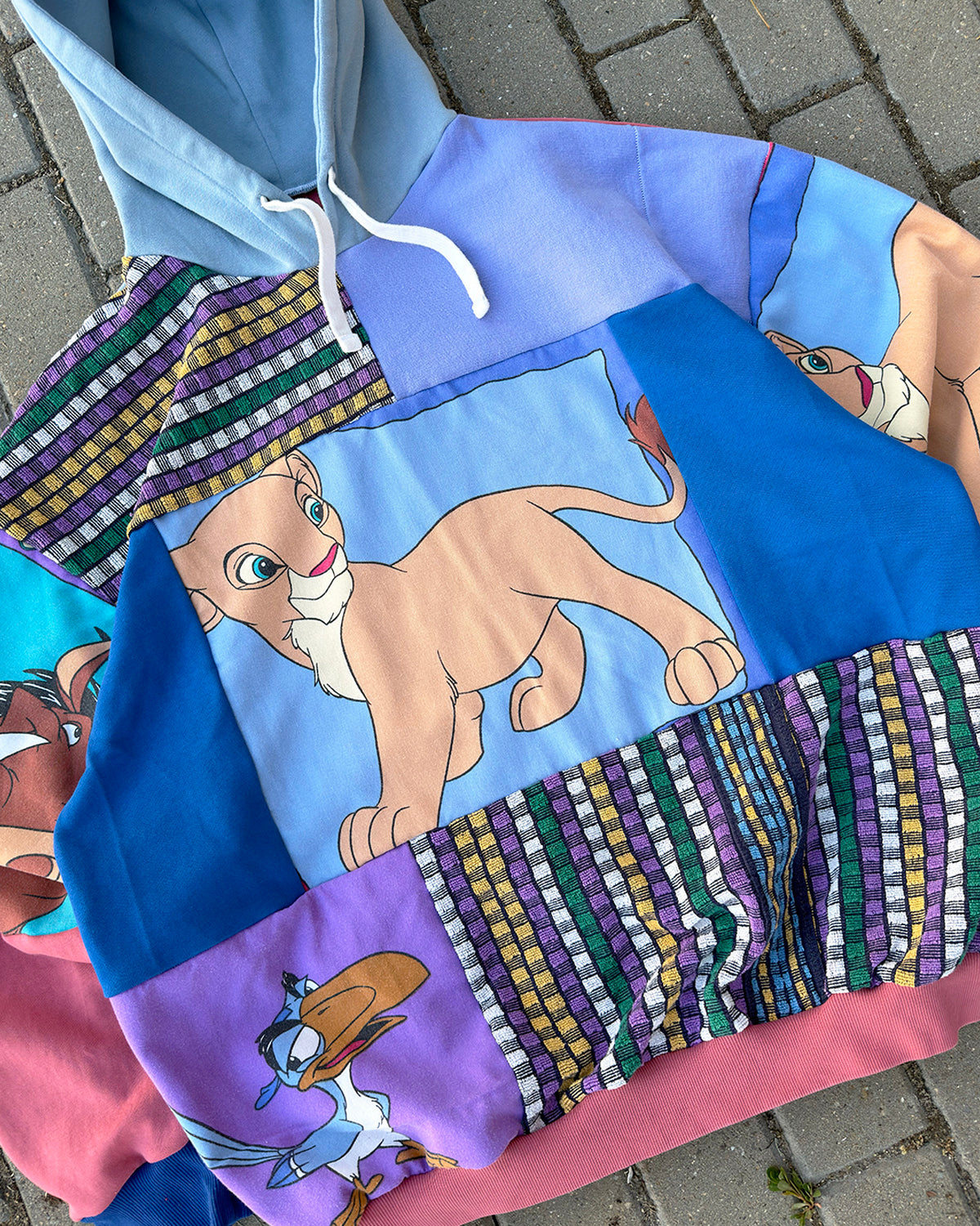'HAKUNA MATATA' PATCHWORK HOODIE (XXL)