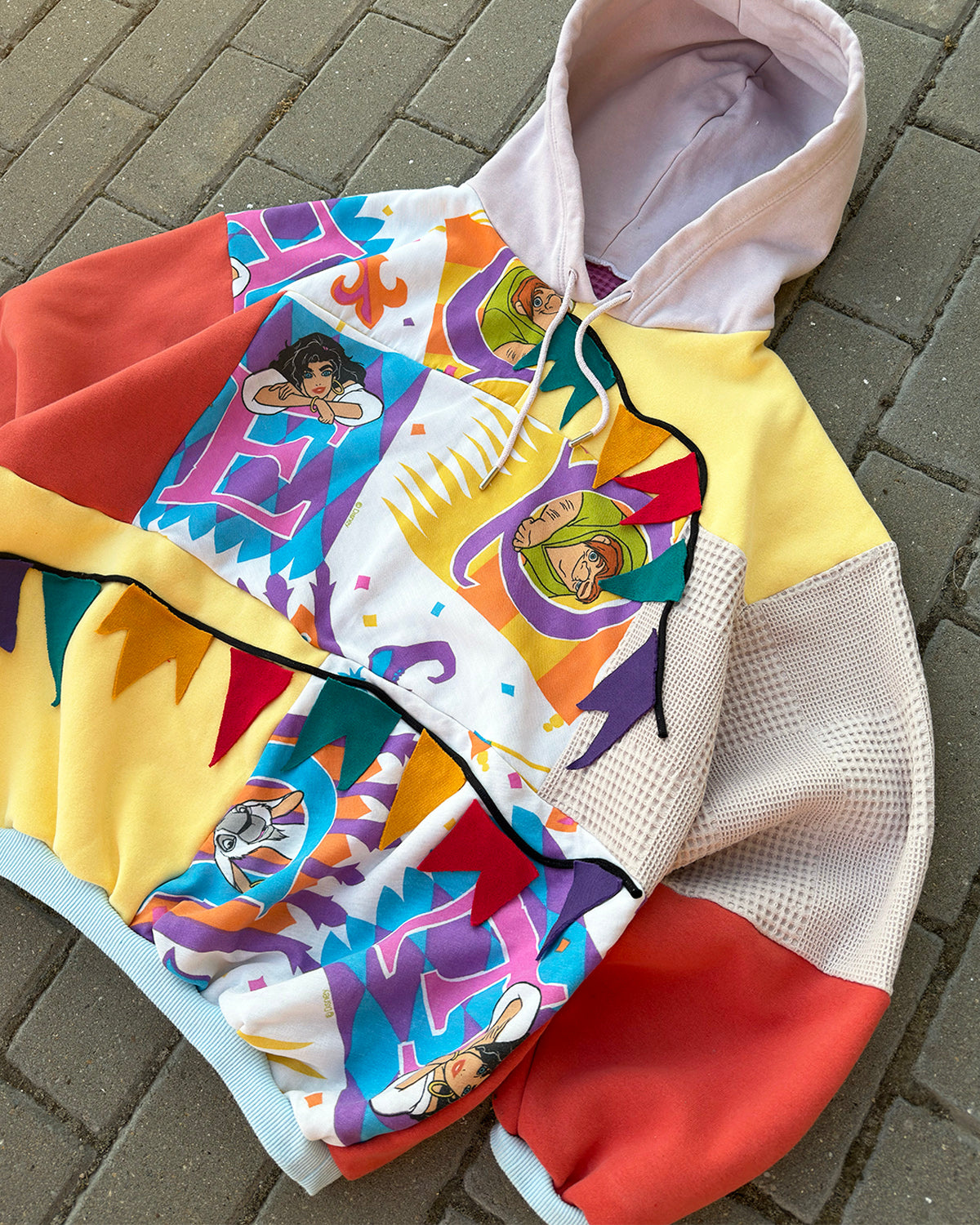 'BELLS OF PARIS' PATCHWORK HOODIE (L)