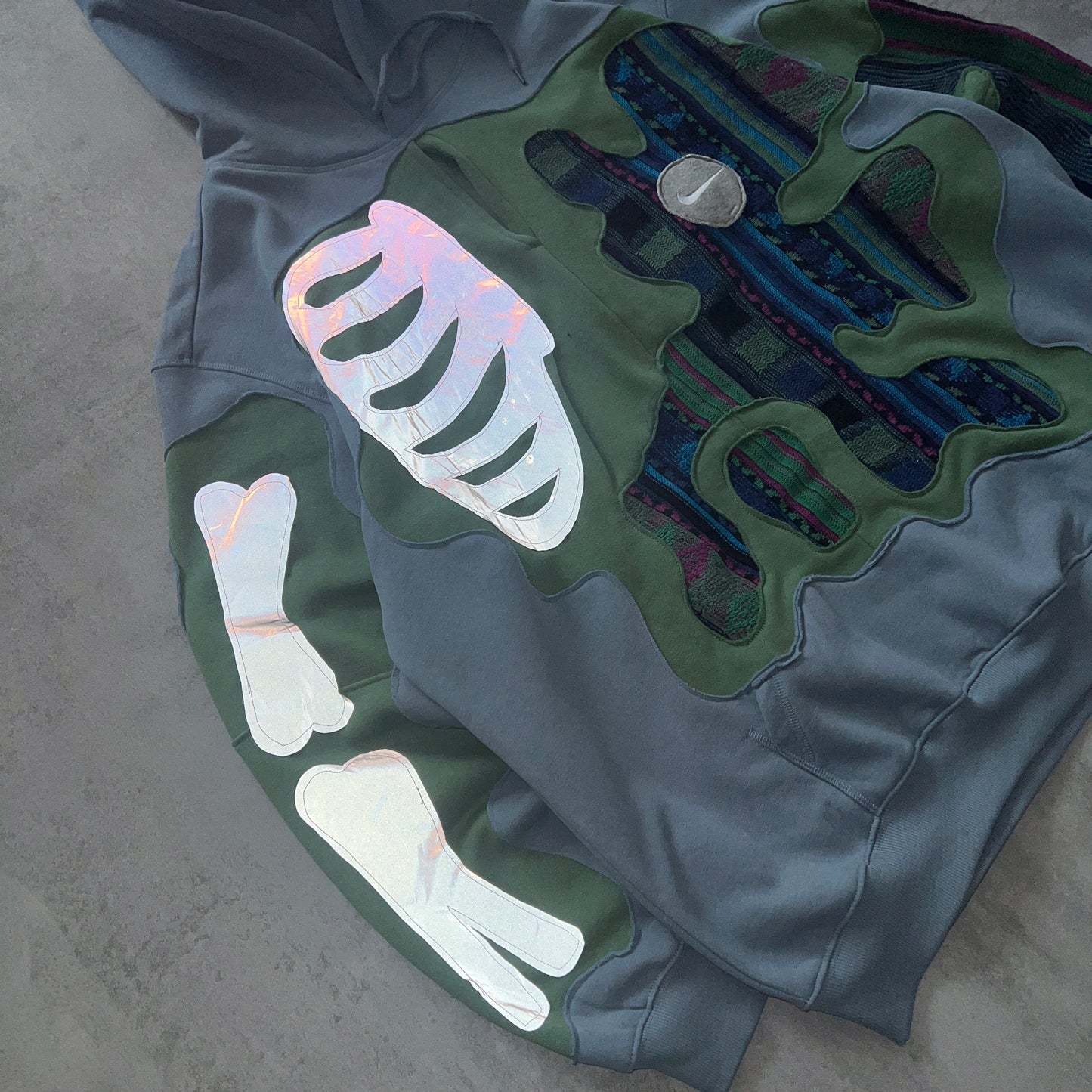 'BONES' REFLECTIVE HOODIE (XL)