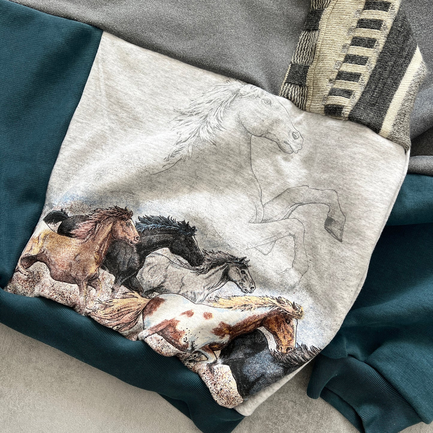 'PATCHWORK' HOODIE (XL)
