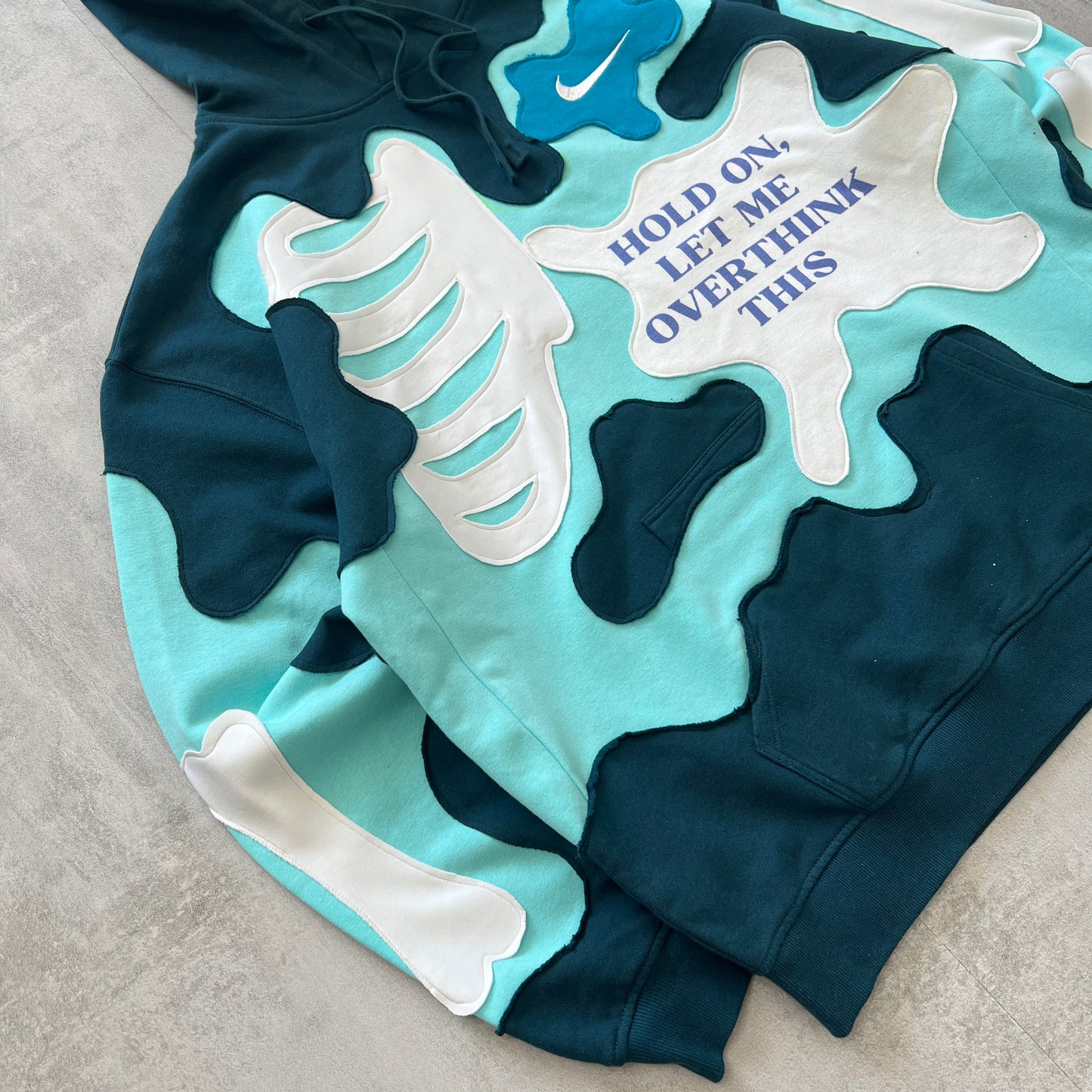 'HOLD ON LET ME OVERTHINK THIS' HOODIE (L)