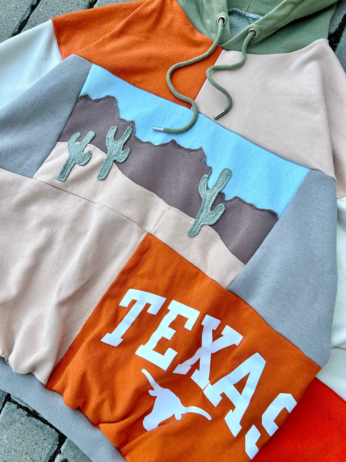 'TEXAS' PATCHWORK HOODIE (XL)