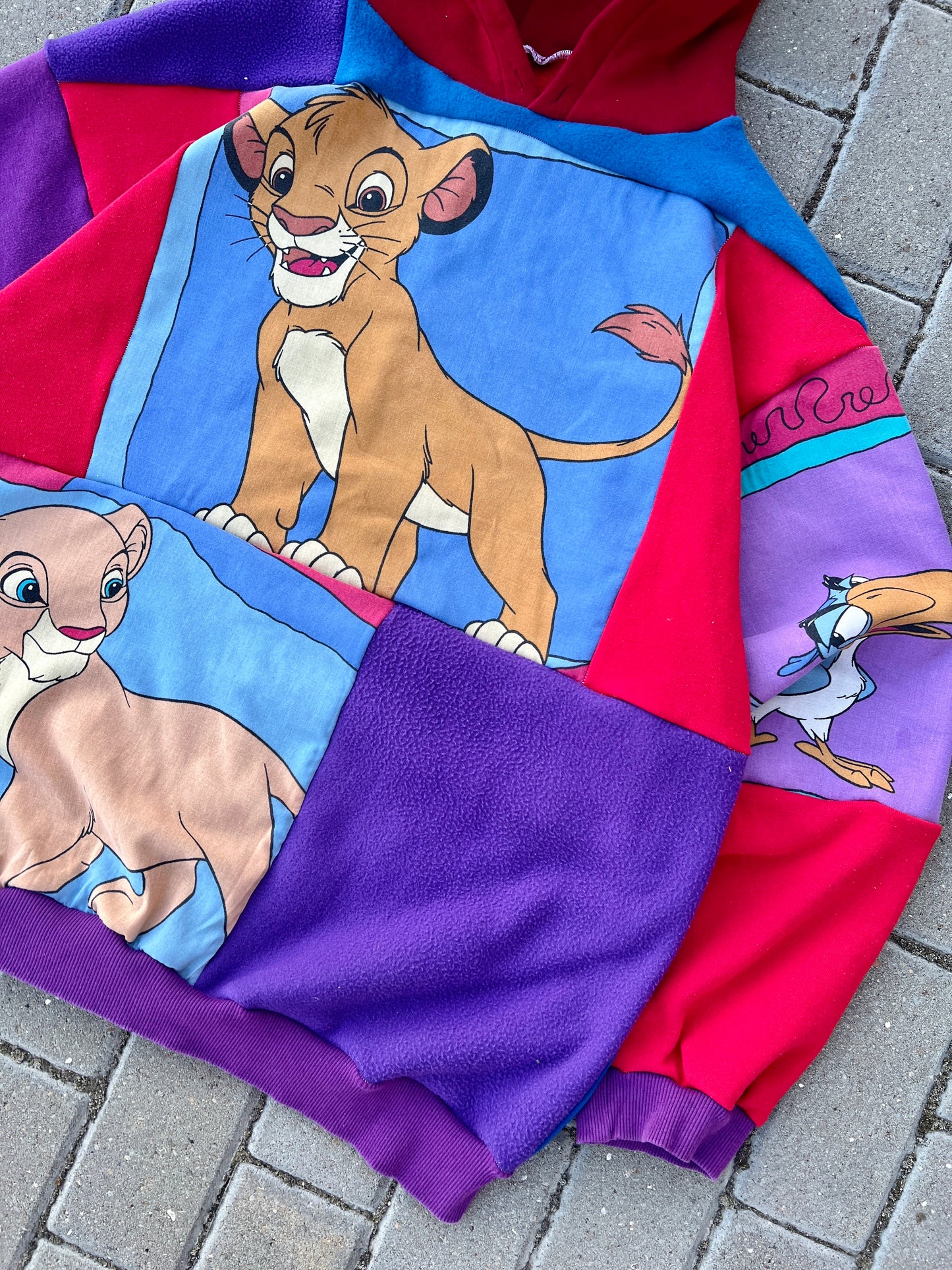 'HAKUNA MATATA' PATCHWORK HOODIE (XL)
