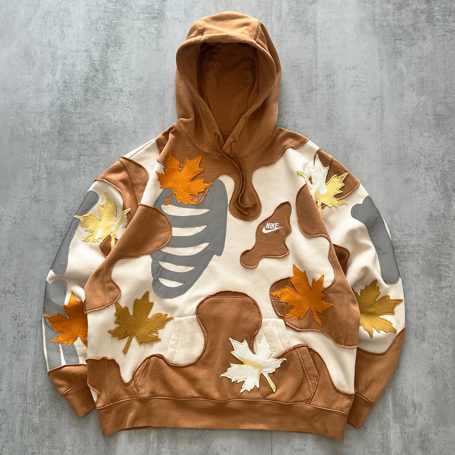 'BONES & LEAFS' REFLECTIVE HOODIE (XL)