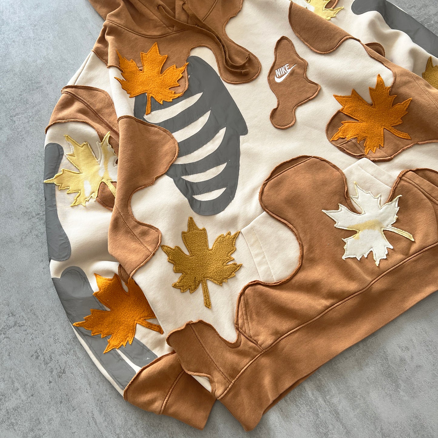 'BONES & LEAFS' REFLECTIVE HOODIE (XL)