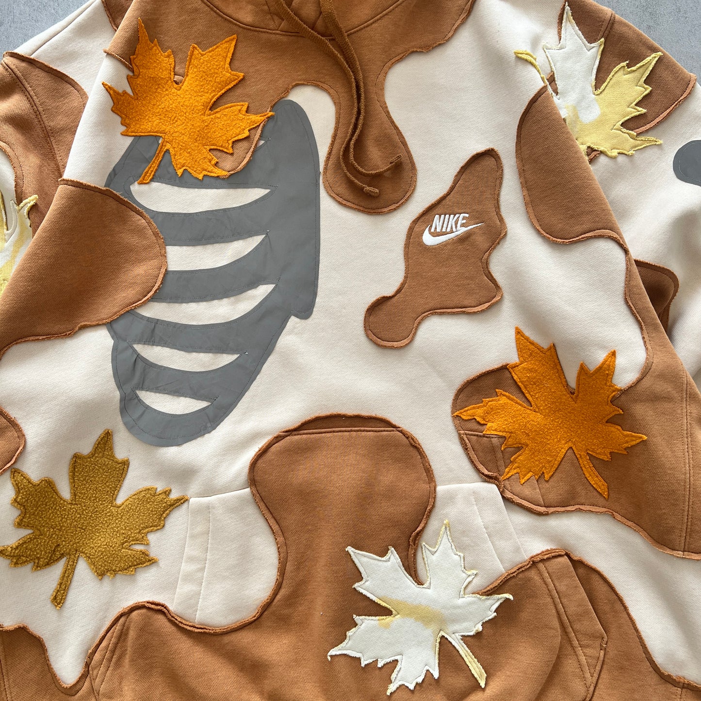 'BONES & LEAFS' REFLECTIVE HOODIE (XL)
