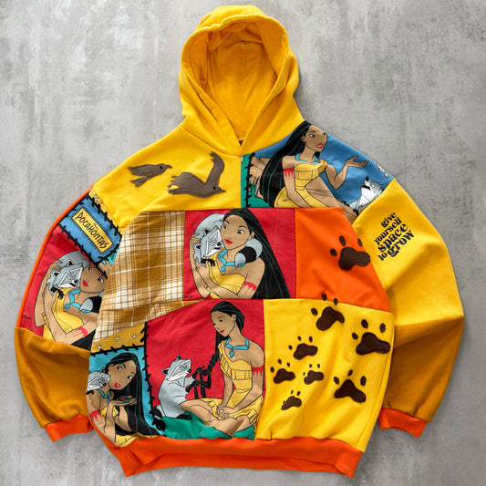 'POCAHONTAS' PATCHWORK HOODIE (XL)
