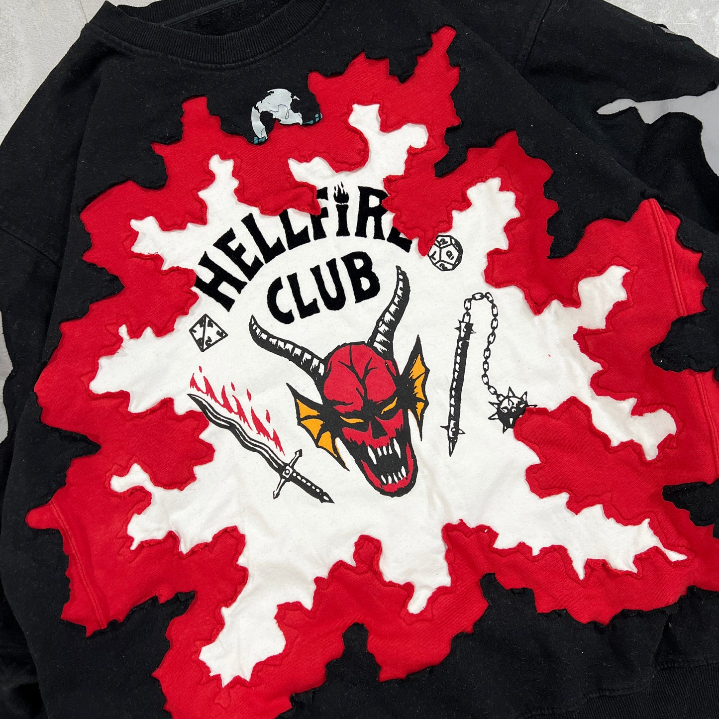 'HELLFIRE CLUB' REFLECTIVE SWEATSHIRT (XL)