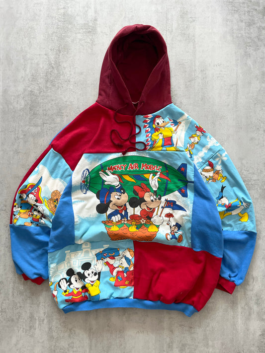'AIR MOBILE' PATCHWORK HOODIE (XXL)