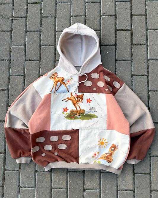 'ONCE UPON A FOREST' PATCHWORK HOODIE (XL)