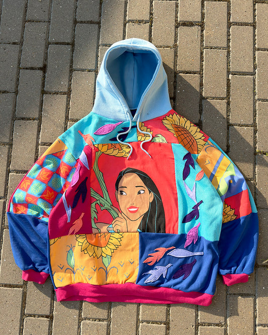 'COLORS OF THE WIND' PATCHWORK HOODIE (XL)
