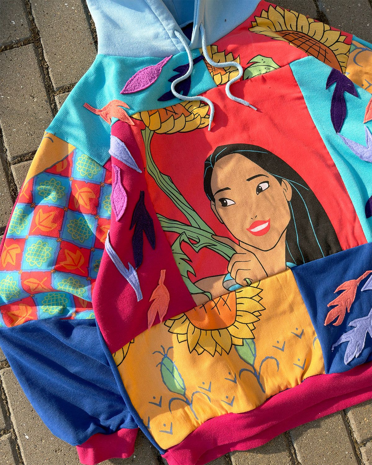 'COLORS OF THE WIND' PATCHWORK HOODIE (XL)