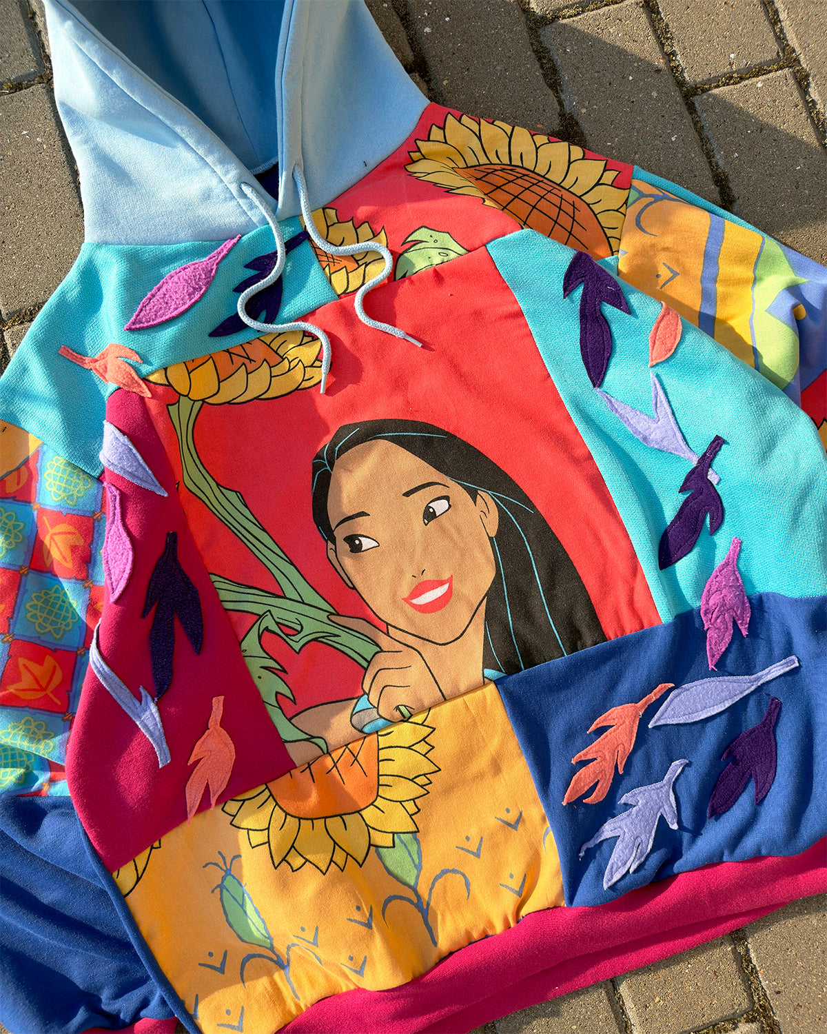 'COLORS OF THE WIND' PATCHWORK HOODIE (XL)