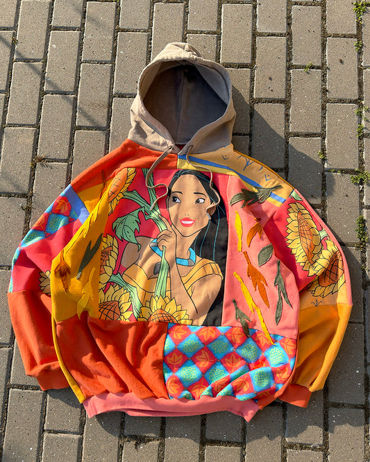 'COLORS OF THE WIND' PATCHWORK HOODIE (XXL)