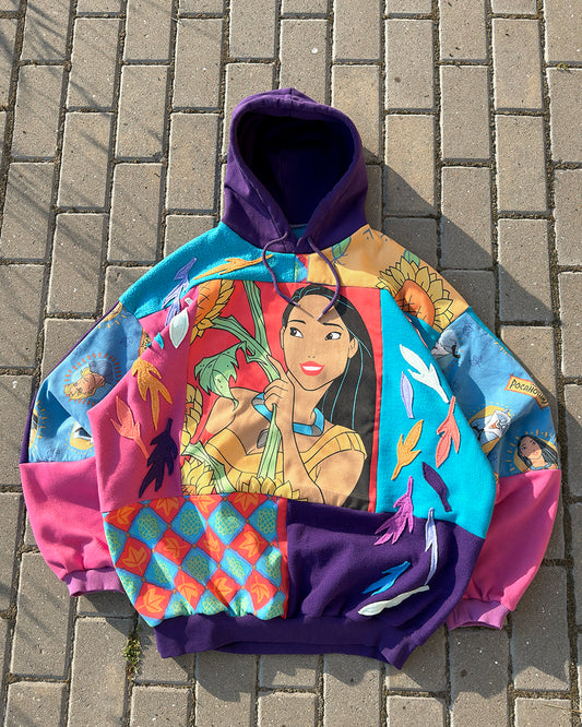 'COLORS OF THE WIND' PATCHWORK HOODIE (XXL)