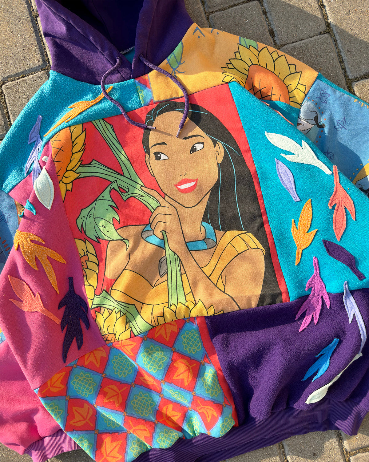 'COLORS OF THE WIND' PATCHWORK HOODIE (XXL)