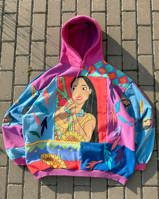 'COLORS OF THE WIND' PATCHWORK HOODIE (XXL)