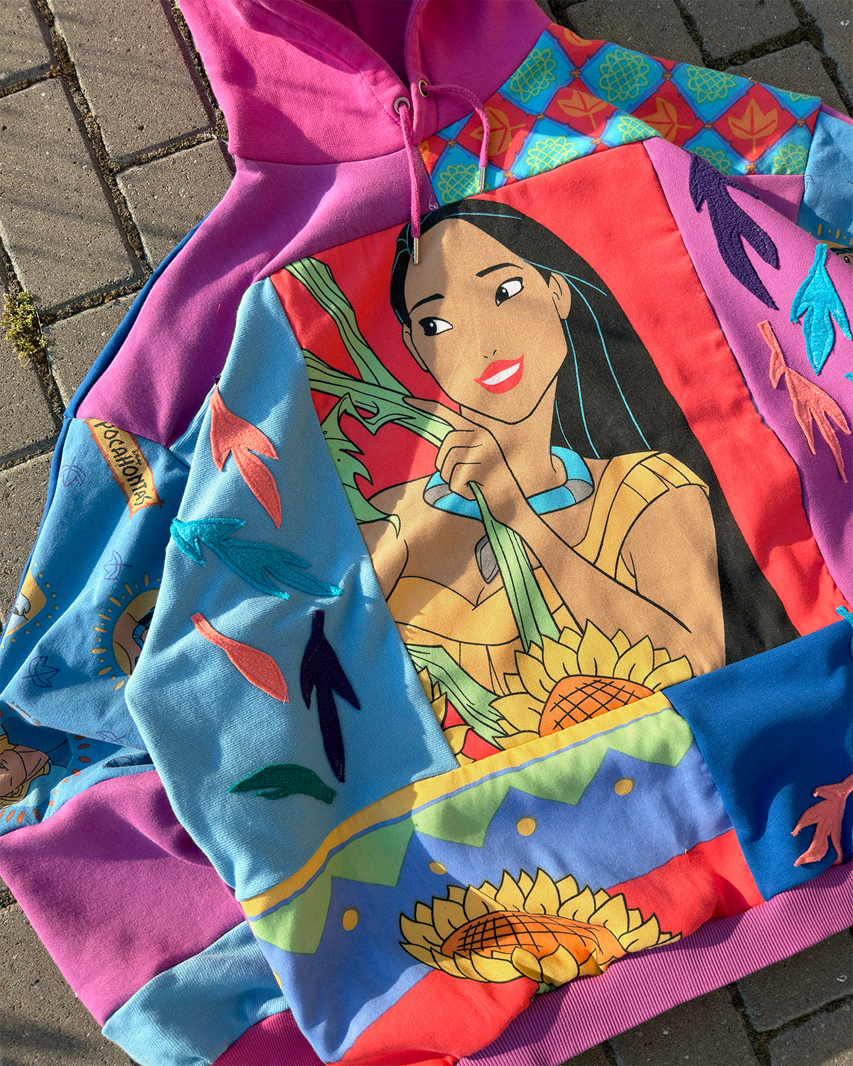 'COLORS OF THE WIND' PATCHWORK HOODIE (XXL)