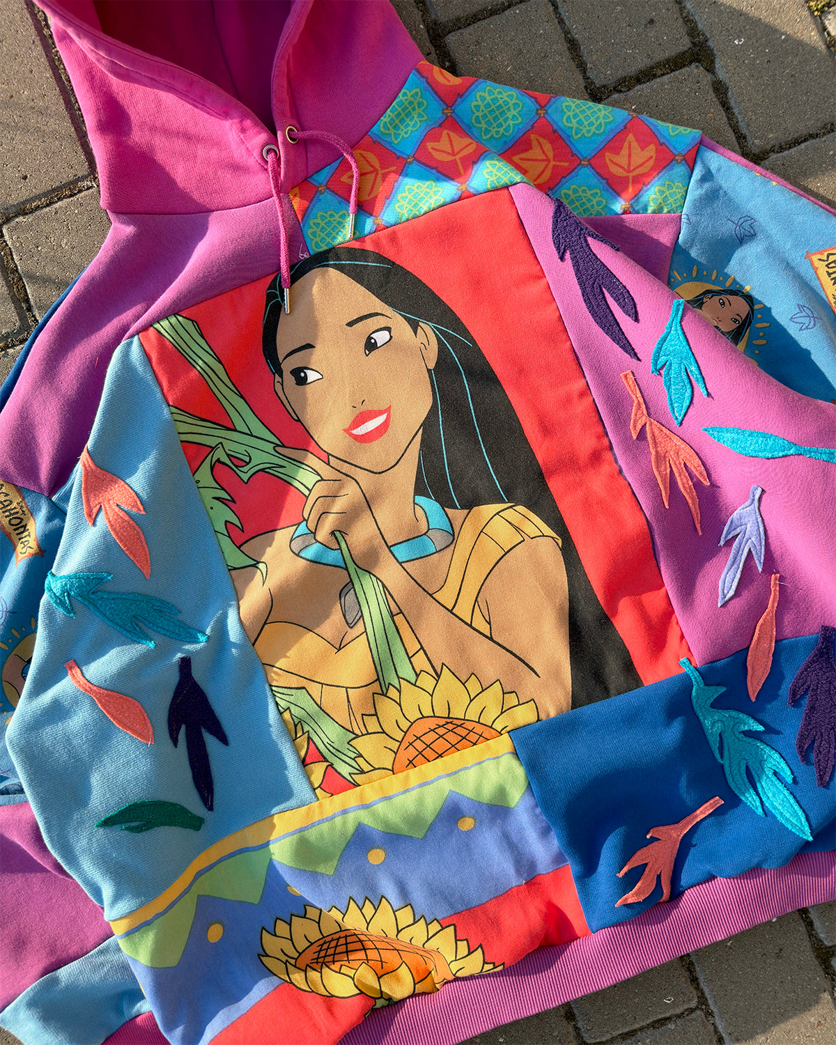 'COLORS OF THE WIND' PATCHWORK HOODIE (XXL)