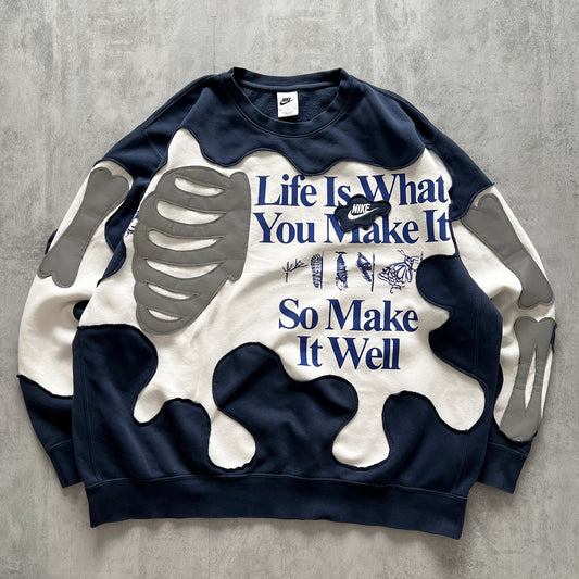 'LIFE IS WHAT YOU MAKE IT' REFLECTIVE SWEATSHIRT (XXL)