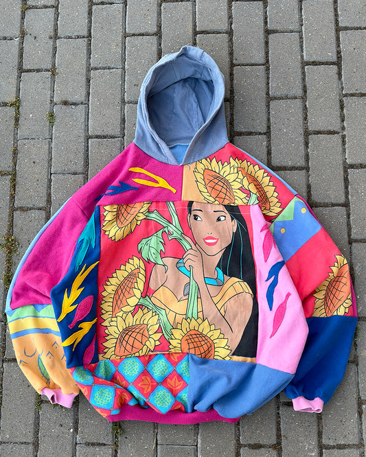 'COLORS OF THE WIND' PATCHWORK HOODIE (XXL)