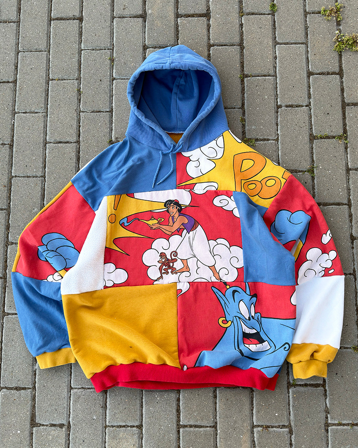 'FRIEND LIKE ME' PATCHWORK HOODIE (XXL)