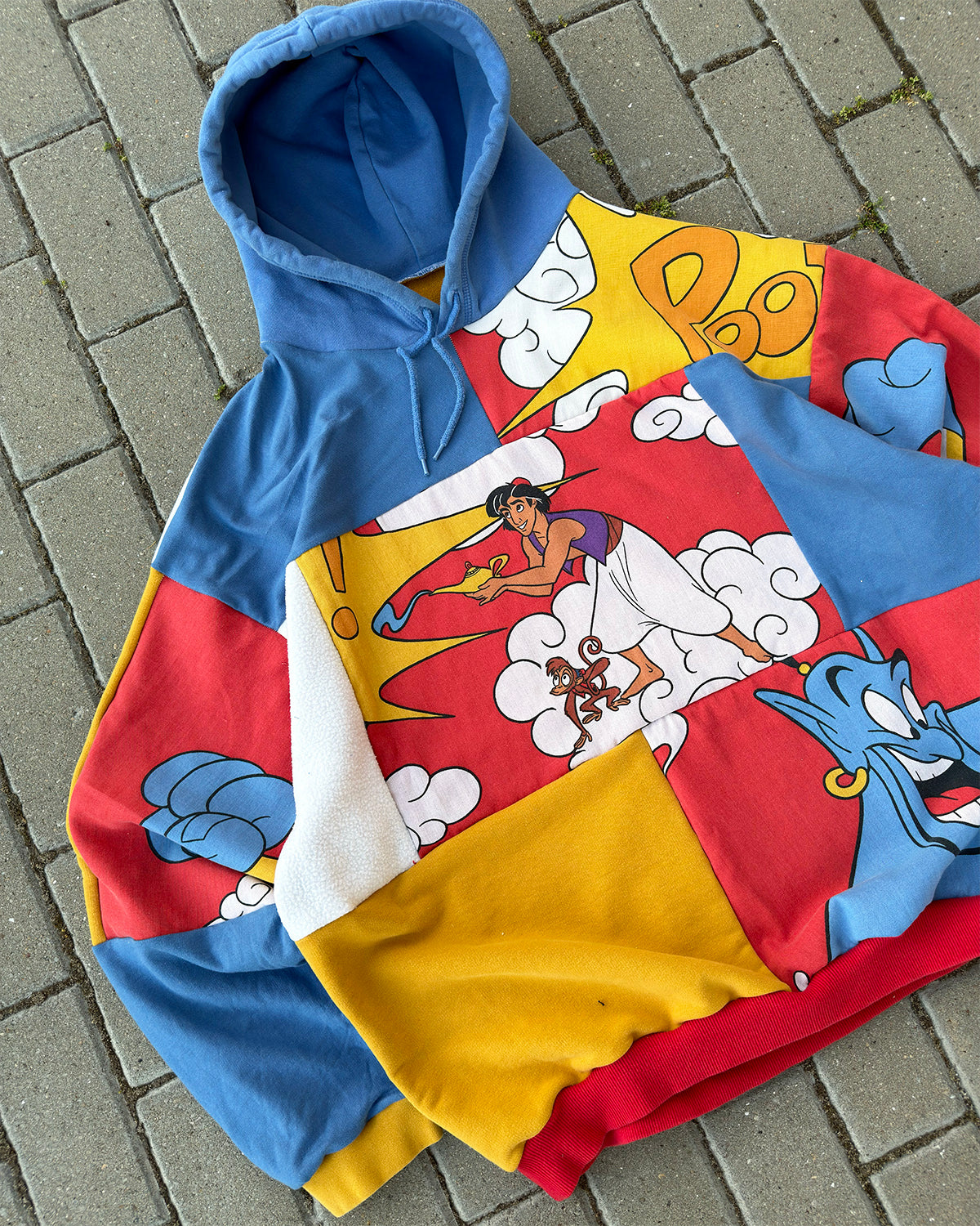 'FRIEND LIKE ME' PATCHWORK HOODIE (XXL)