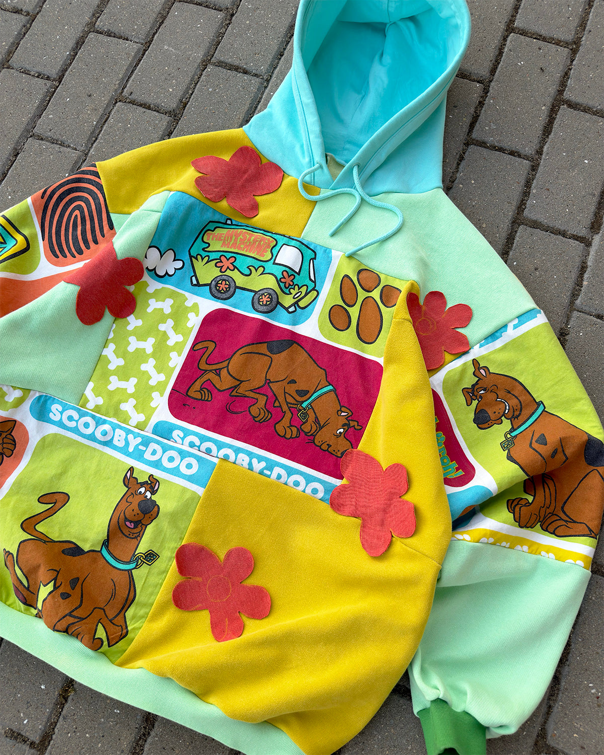 'MYSTERY MACHINE' PATCHWORK HOODIE (XL)