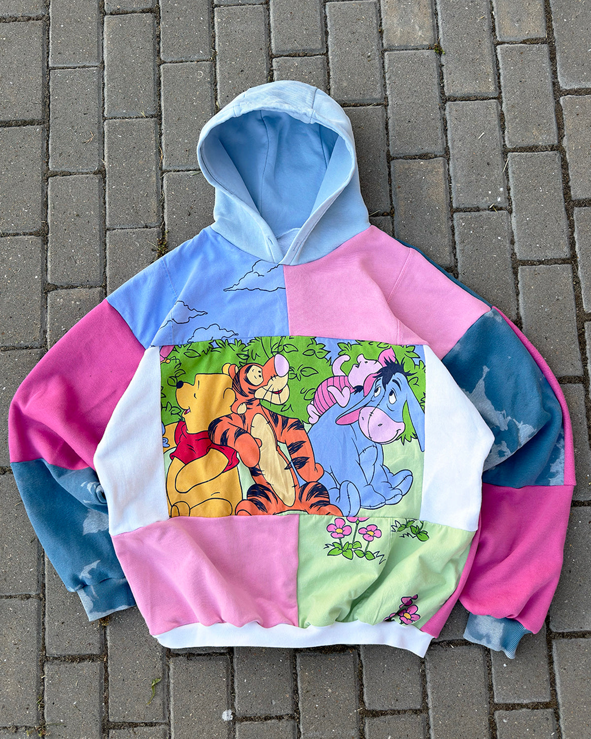 'FRIENDS FOREVER' PATCHWORK HOODIE (XL)