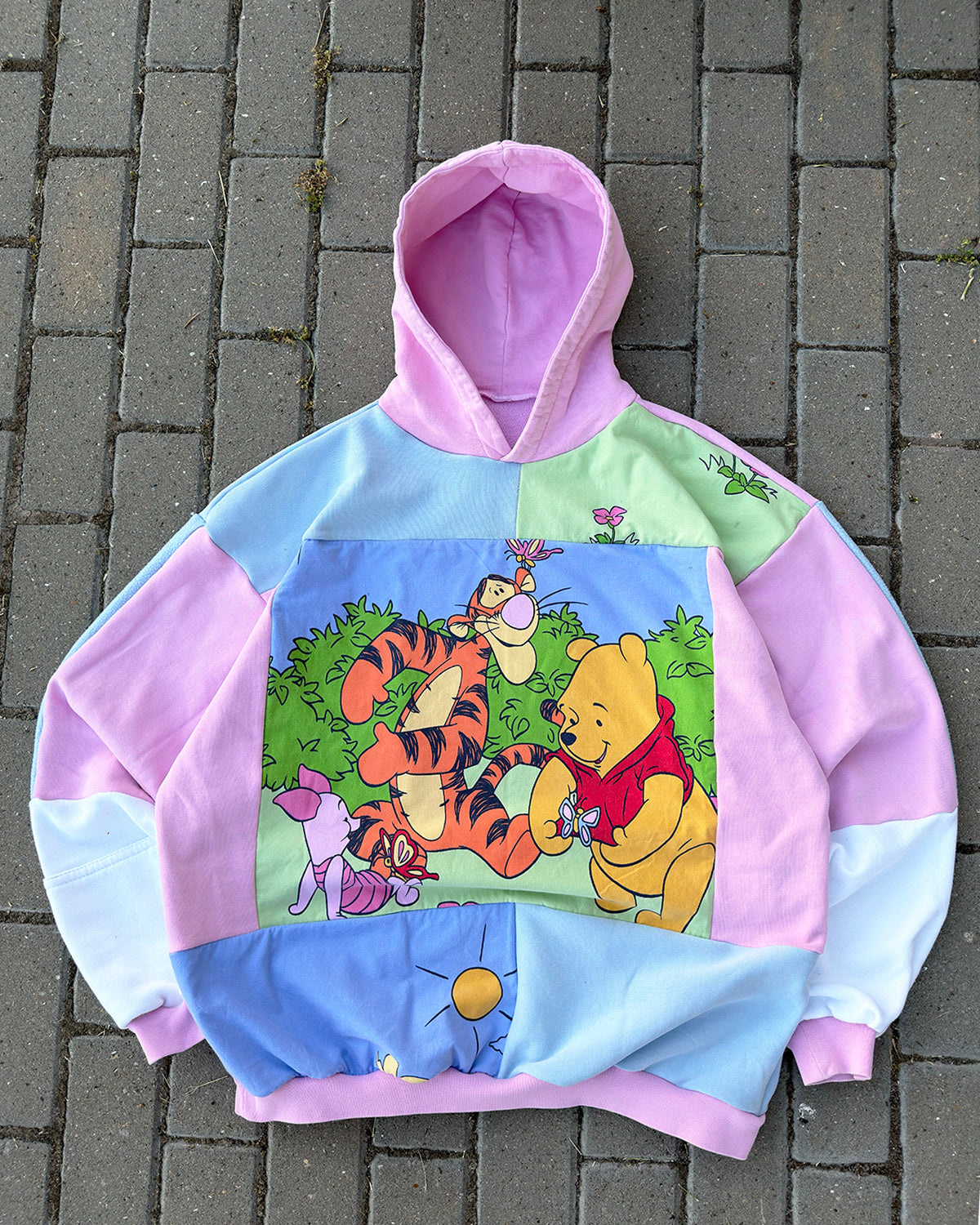 'FRIENDS FOREVER' PATCHWORK HOODIE (XL)