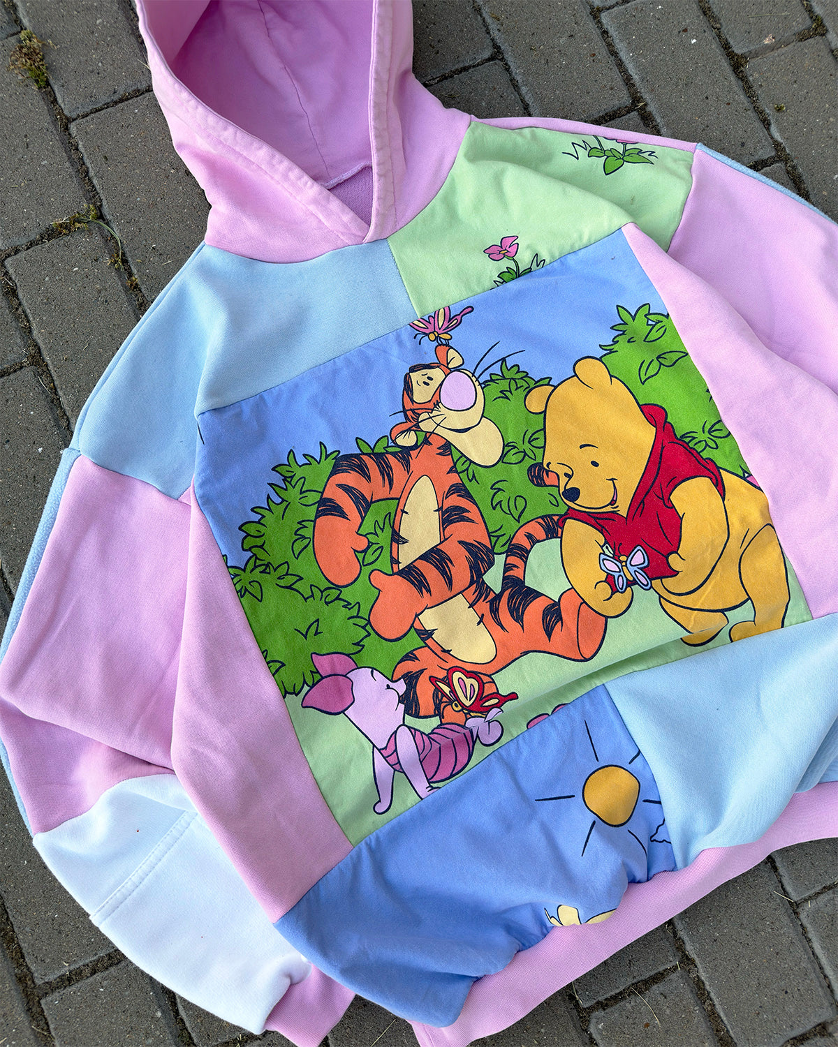 'FRIENDS FOREVER' PATCHWORK HOODIE (XL)