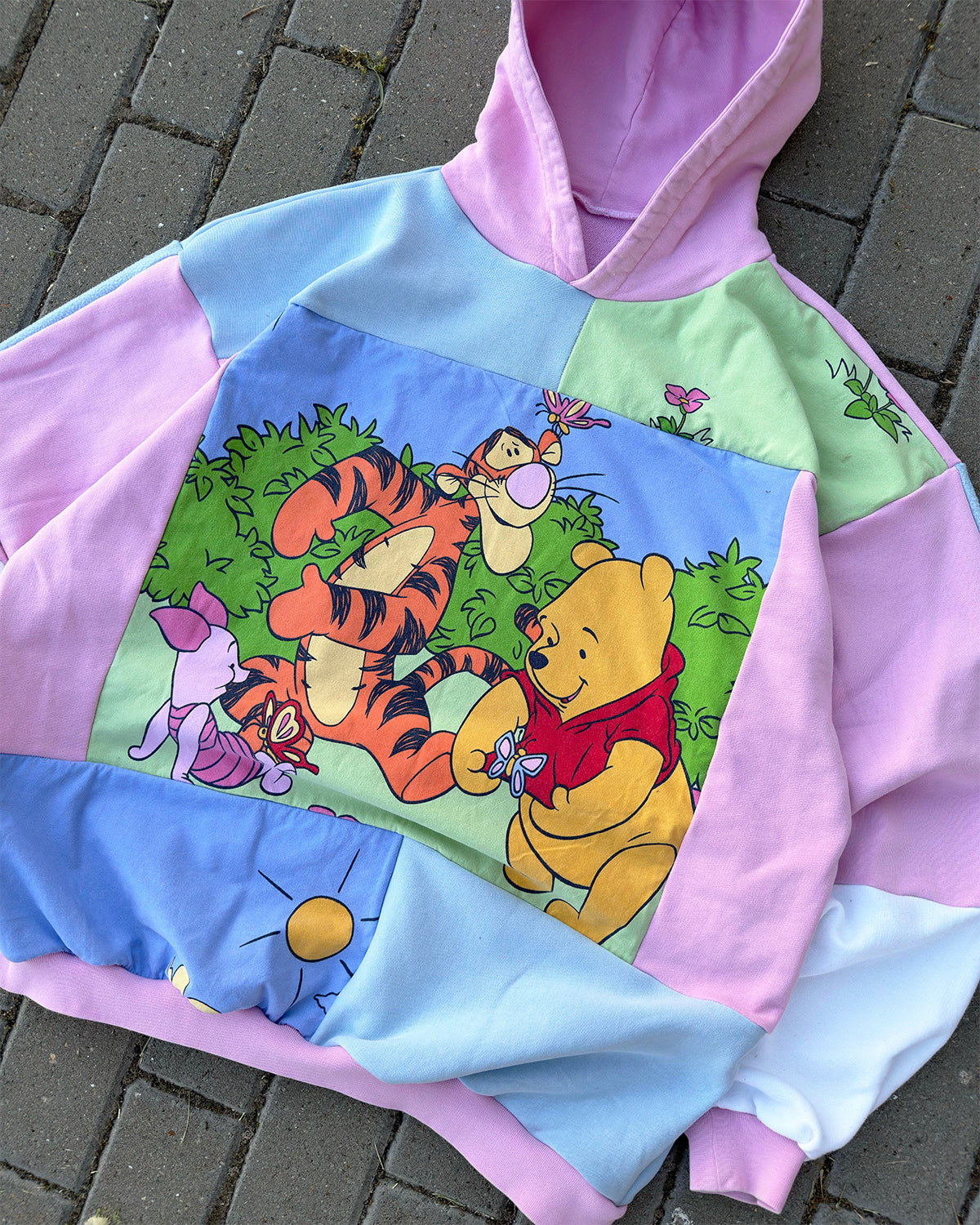 'FRIENDS FOREVER' PATCHWORK HOODIE (XL)