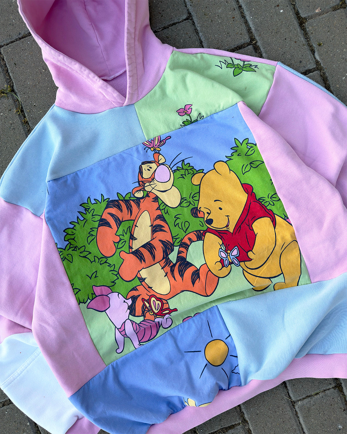 'FRIENDS FOREVER' PATCHWORK HOODIE (XL)