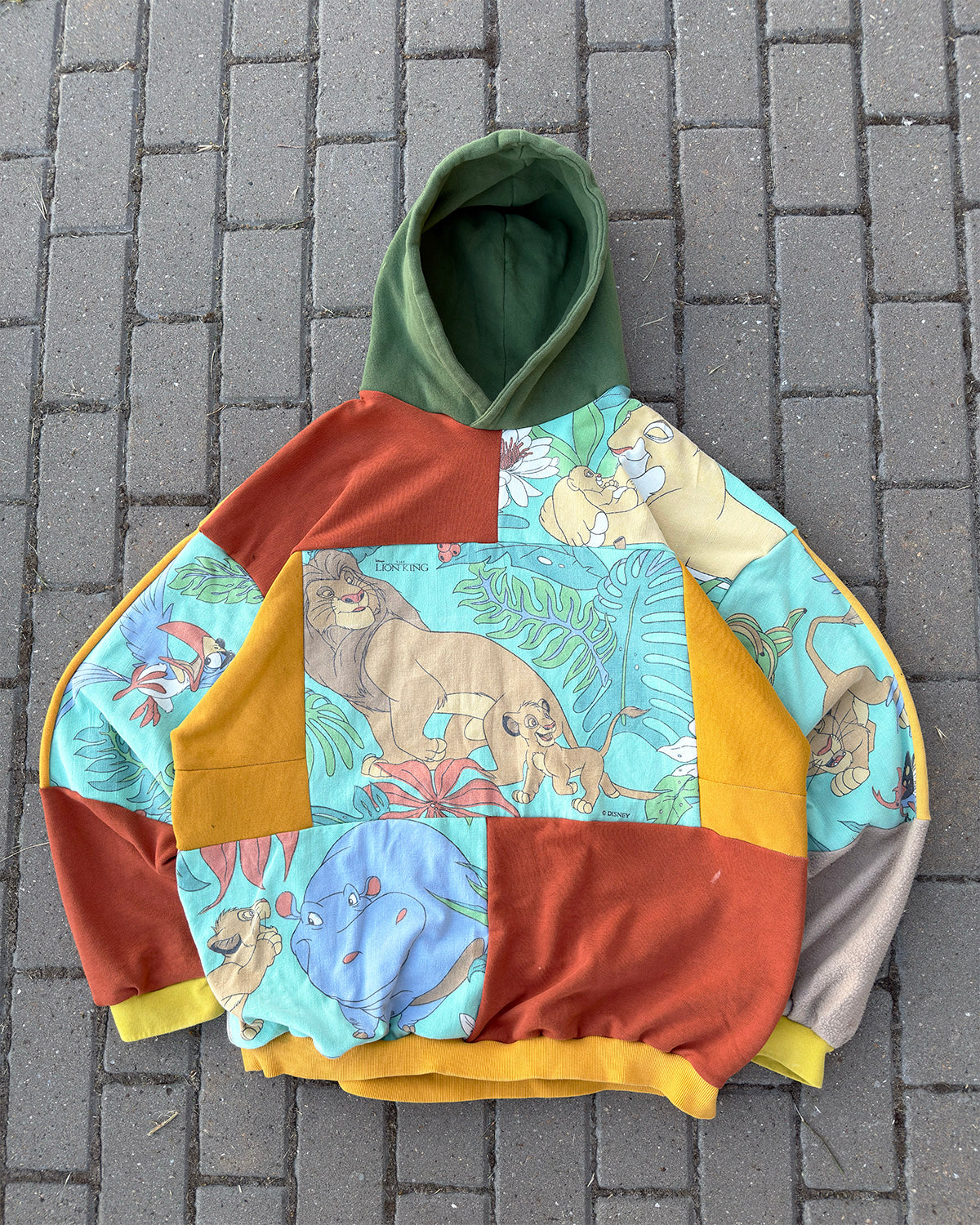 'HAKUNA MATATA' PATCHWORK HOODIE (XL)