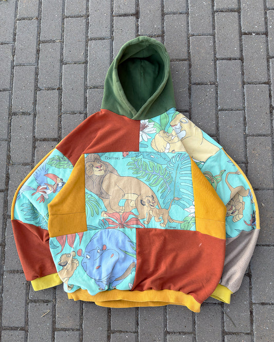 'HAKUNA MATATA' PATCHWORK HOODIE (XL)