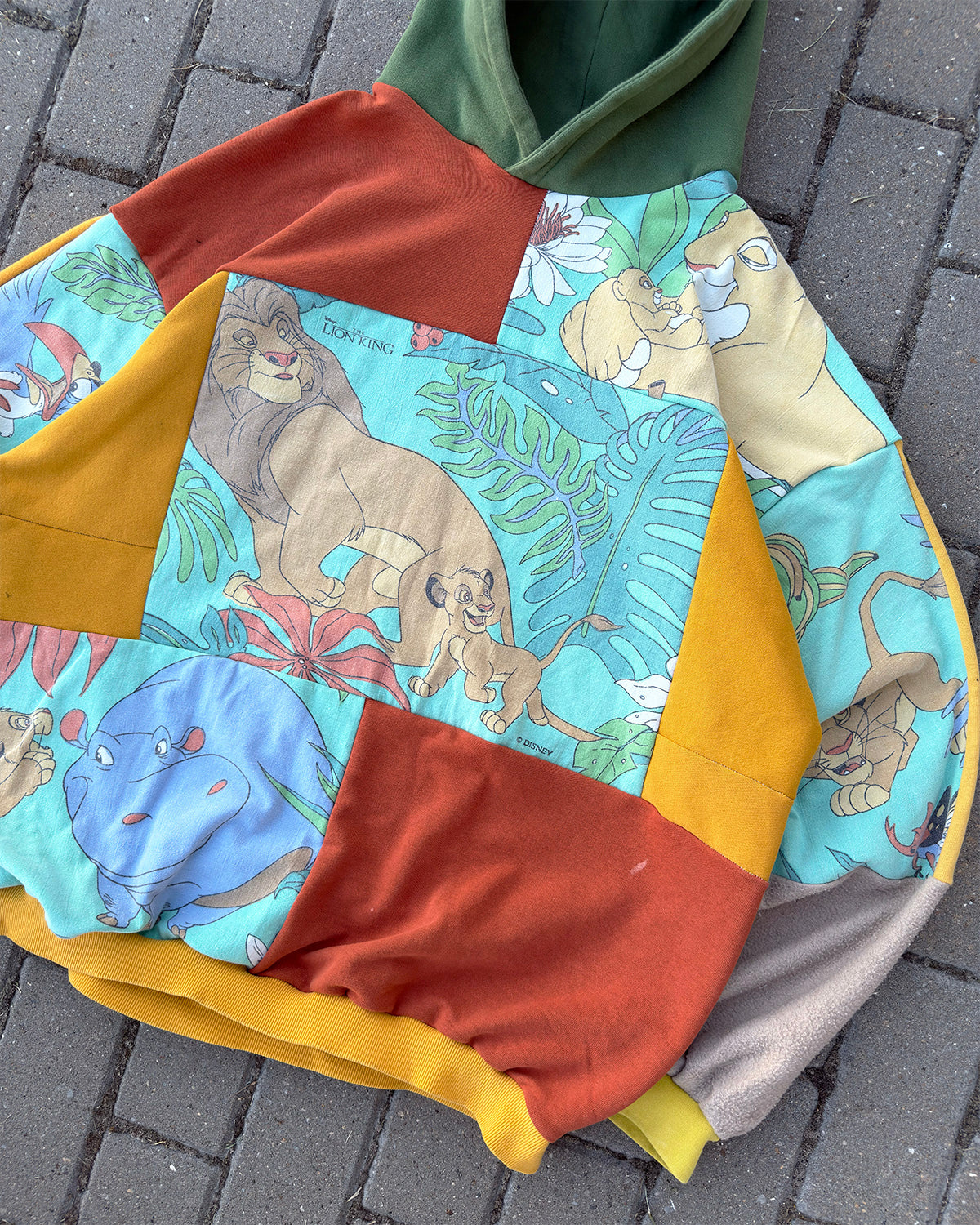 'HAKUNA MATATA' PATCHWORK HOODIE (XL)