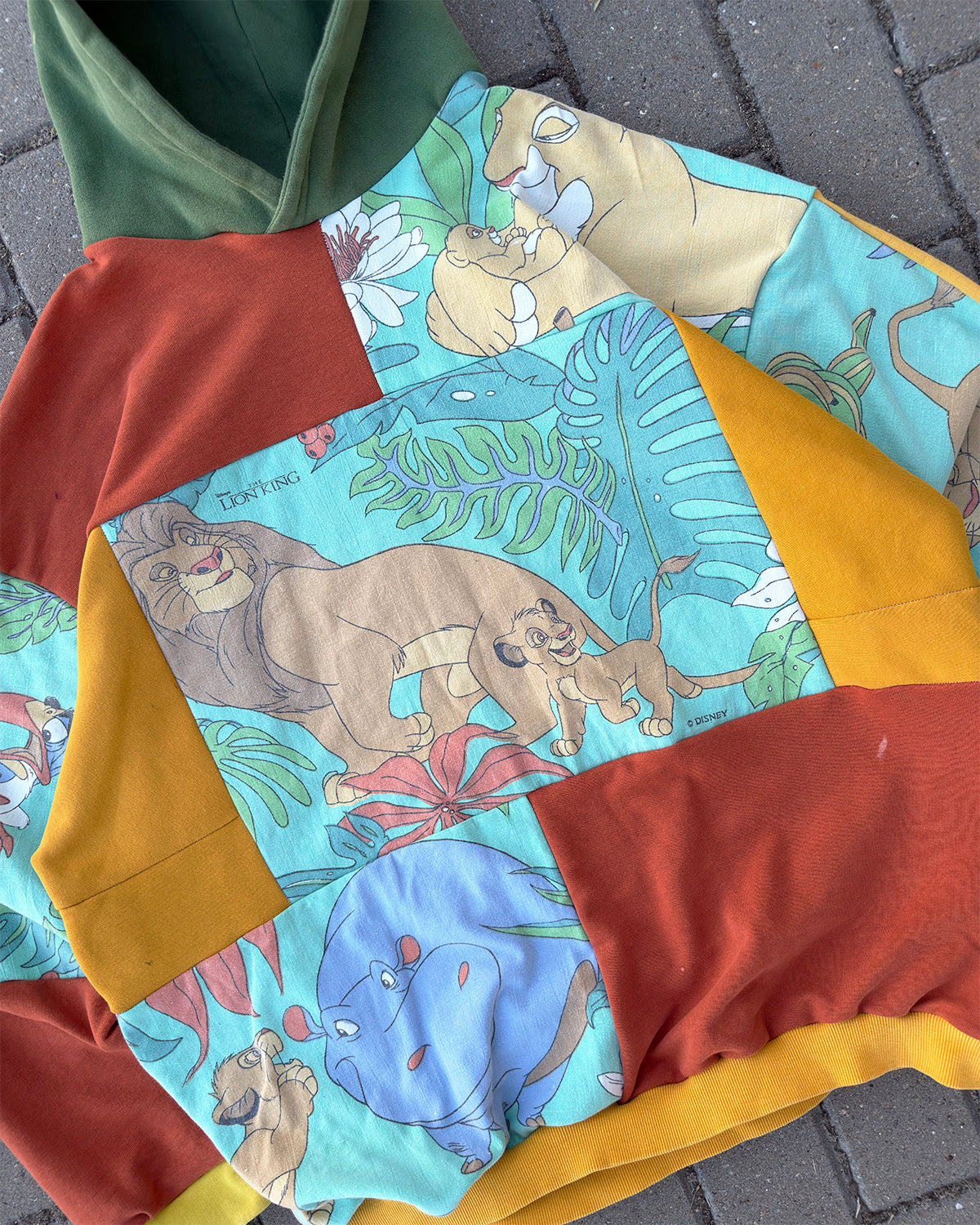 'HAKUNA MATATA' PATCHWORK HOODIE (XL)