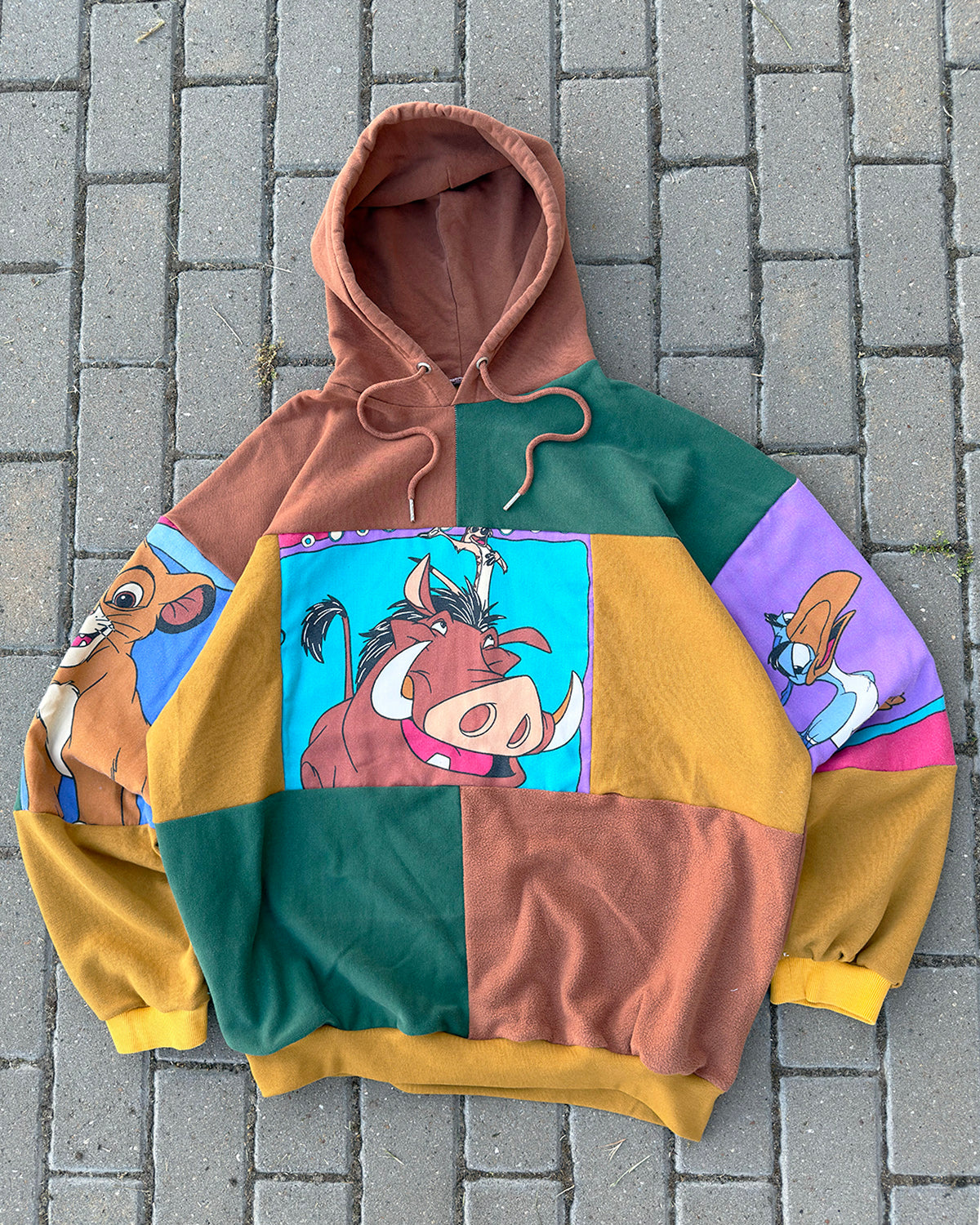 'HAKUNA MATATA' PATCHWORK HOODIE (XL)