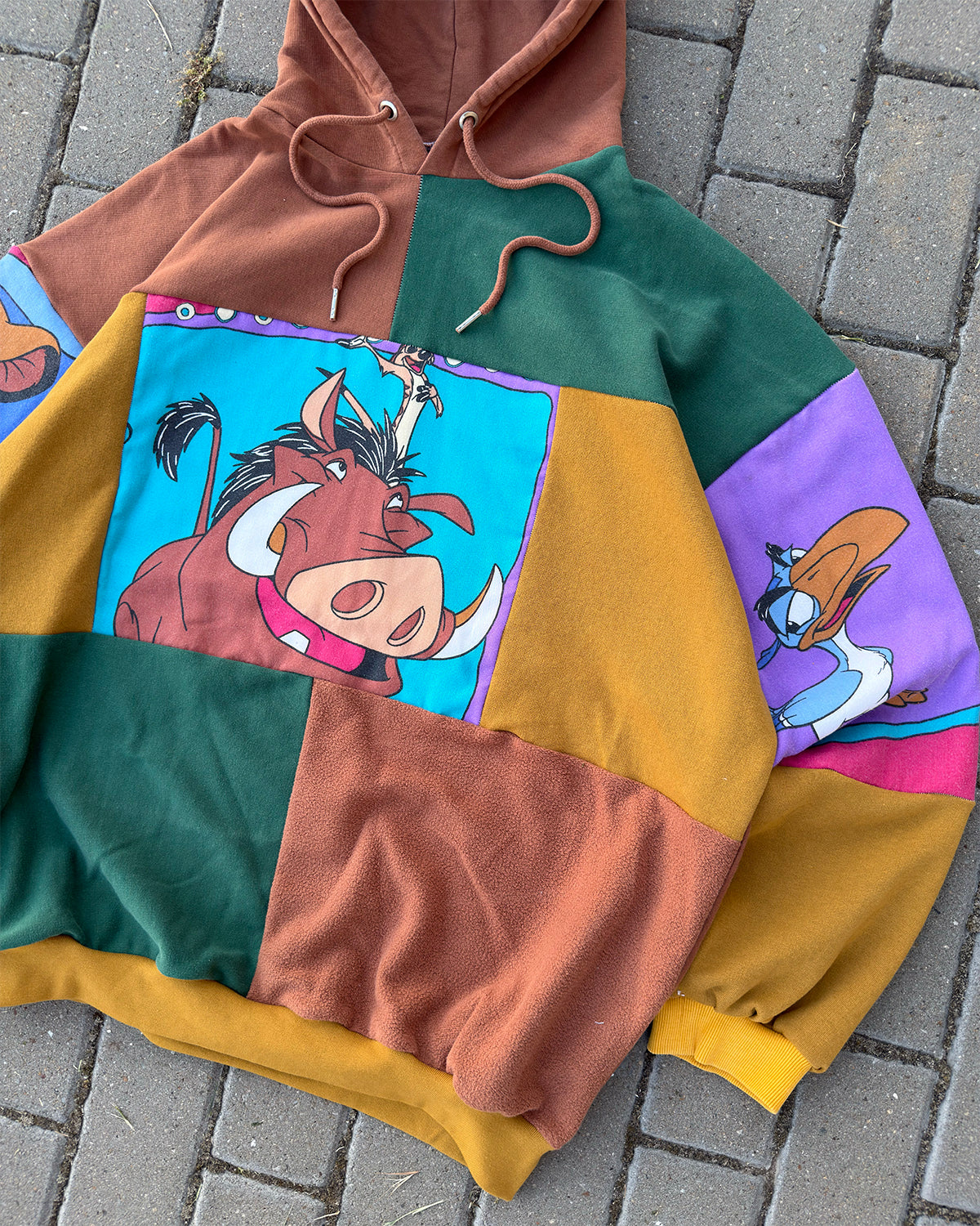 'HAKUNA MATATA' PATCHWORK HOODIE (XL)