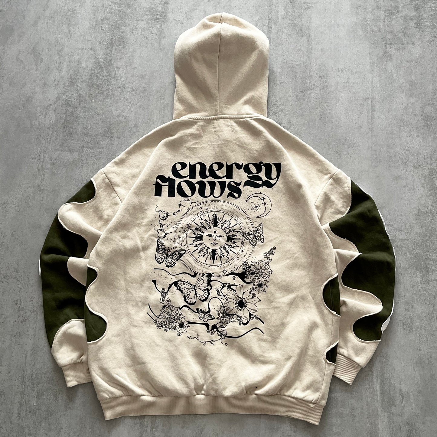'ENERGY FLOWS' HOODIE (L)
