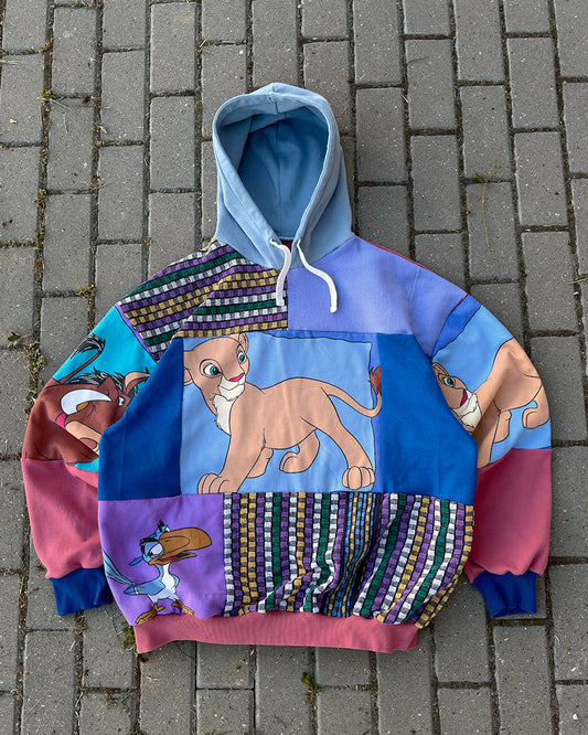 'HAKUNA MATATA' PATCHWORK HOODIE (XXL)