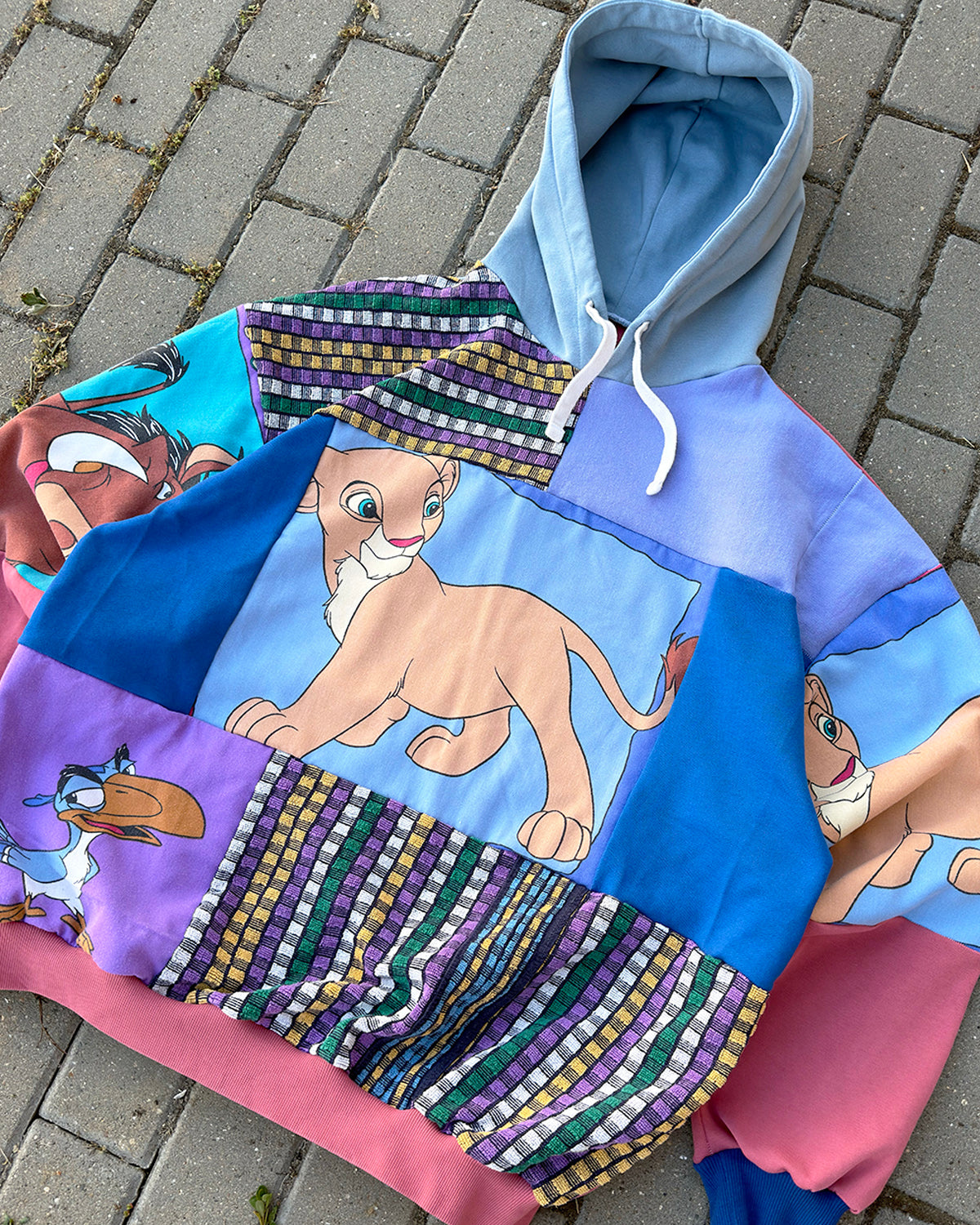 'HAKUNA MATATA' PATCHWORK HOODIE (XXL)