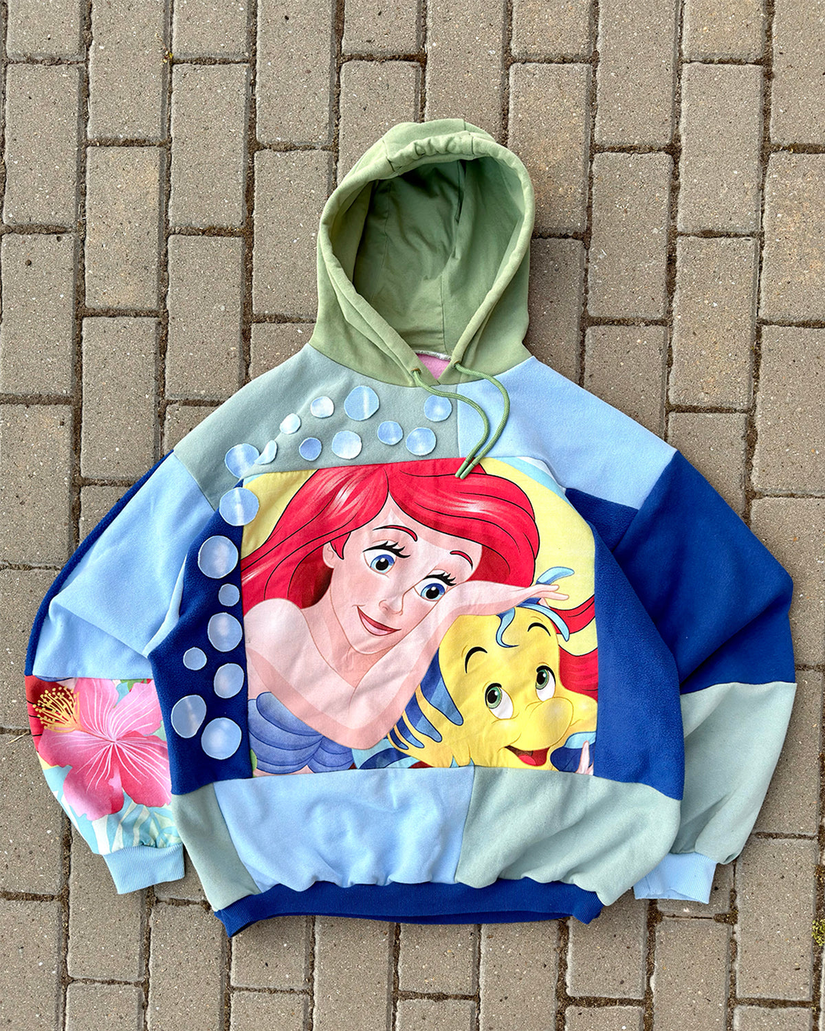 'MERMAID' REWORKED HOODIE (L)