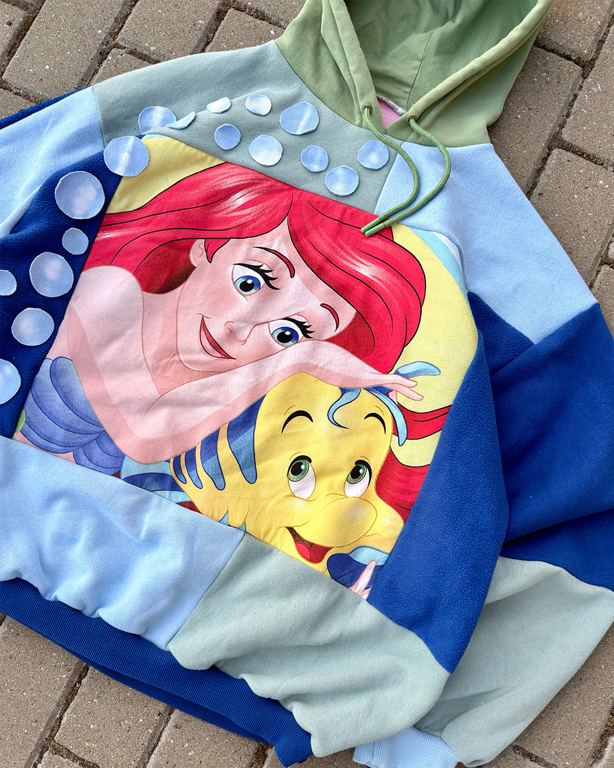 'MERMAID' REWORKED HOODIE (L)