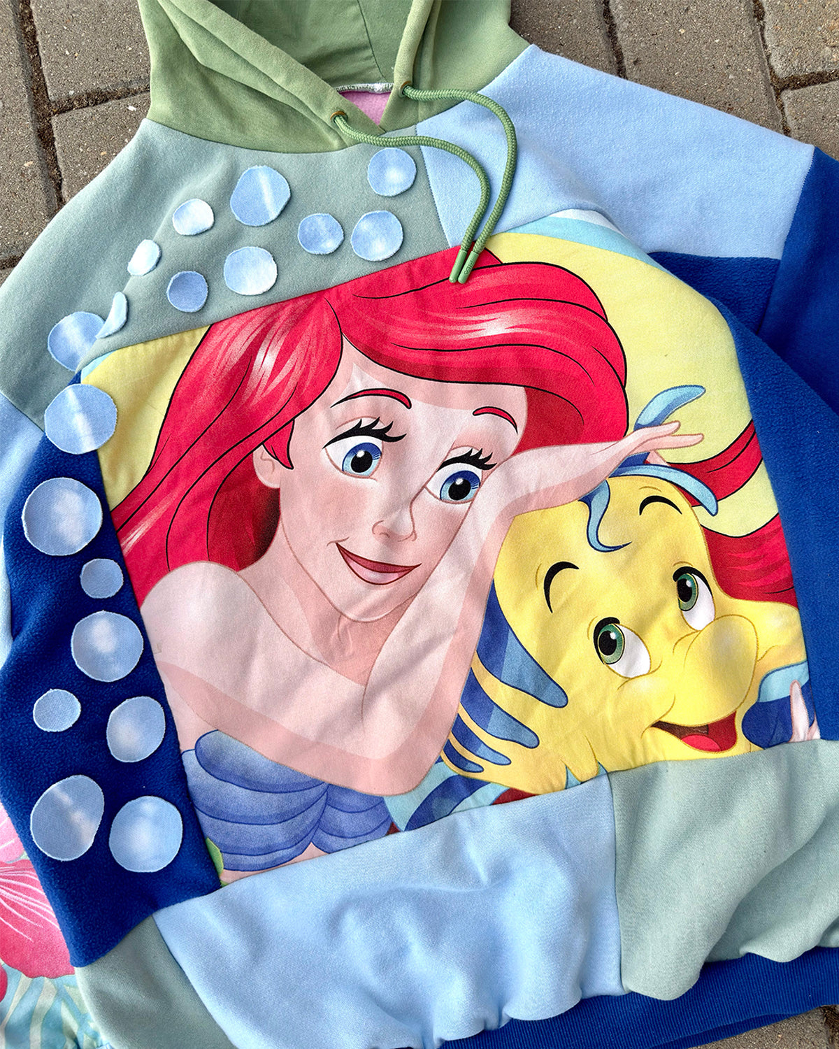 'MERMAID' REWORKED HOODIE (L)