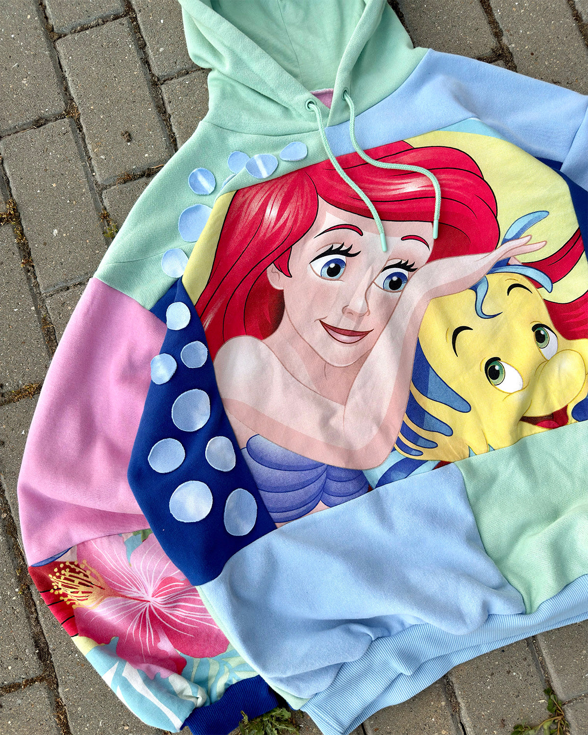 'MERMAID' REWORKED HOODIE (XL)