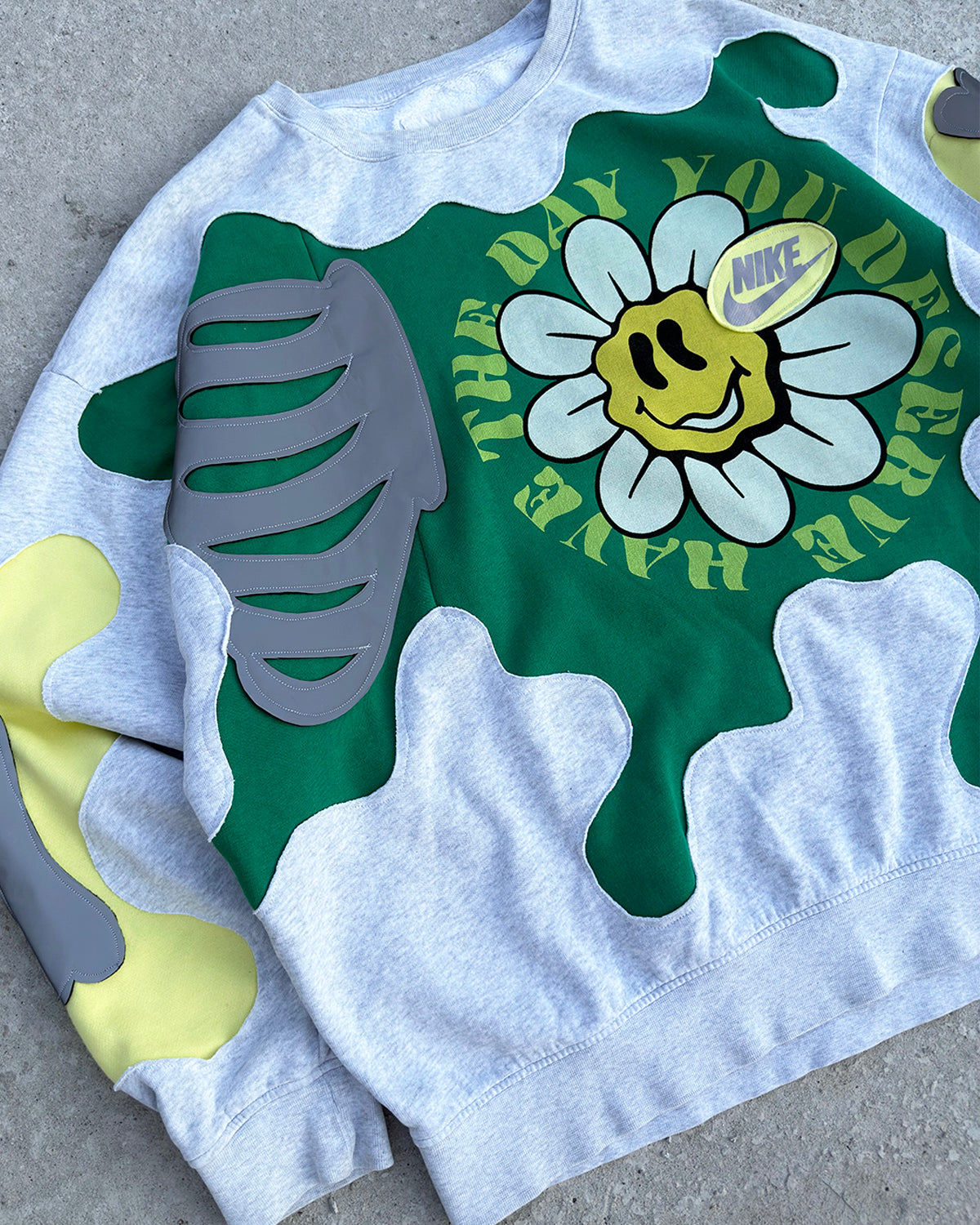 'HAVE THE DAY YOU DESERVE' REFLECTIVE SWEATSHIRT (L)